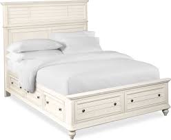 Charleston Queen Panel Bed With 6 Underbed Drawers White Bedroom Furniture Bedroom Furniture Beds Bed Storage