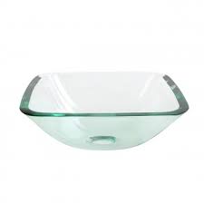 drain, clear square mini bowl sink set