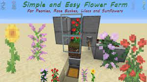 How to plant flowers in minecraft. Minecraft Tutorial Simple And Easy Flower Farm Peonies Rose Bushes Lilacs And Sunflowers Youtube