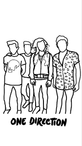 Begin by drawing five (or four because zayn) lollipop outlines. One Direction In 2021 One Direction Drawings One Direction Art One Direction Fan Art