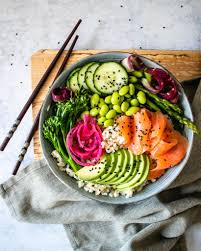 Smoked Salmon Sushi Bowl The Delicious Plate Recipe Smoked Salmon Recipes Smoked Salmon Sushi Sushi Bowl Recipe
