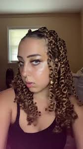 French Curl Braids Install🌻 #naturalhairoftiktok #naturalhairtiktok #...