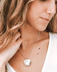 Sterling Silver Mother Of Pearl Necklace