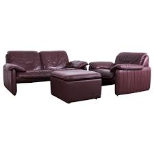 4.2 out of 5 stars. 1980s De Sede Maroon Leather Sofa Set At 1stdibs