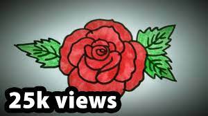 These are the largest and widest petals. How To Draw A Rose Easy Tutorial Draw A Simple Rose Flower Youtube