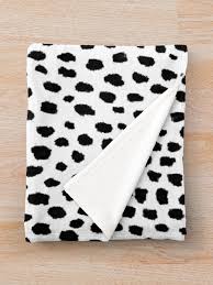 Black And White Pattern Throw Blanket Dalmatian Spots Black White Throw Blanket By Designminds In 2020 White Throw Blanket Polka Dot Blanket Fabric Wall Decals