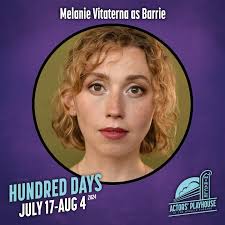 Hundred Days Cast Spotlight ⏳ Melanie Vitaterna (Barrie/Featured Vocals and  Accordion) is delighted to make her Actors' Playhouse and Florida debut in  Hundred Days. Recently, she graced the stage in Naked Mole