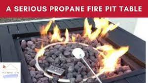 The fire pit has an antique. A Serious Propane Fire Pit Table Outdoor 50 000 Btu Auto Ignition With Cover Review Youtube