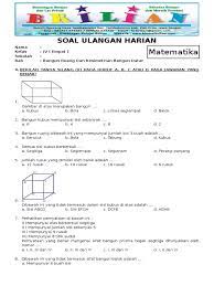 Contoh soal matematika kelas 5 semester 2 bangun ruang. Contoh Latihan Soal Soal Ulangan Harian Matematika Kelas 5 Bangun Ruang