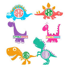Dino Dinosaur Svg Cuttable Frame Cricut Monogram Cricut Monogram Svg