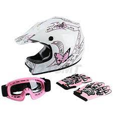 Tcmt Dot Youth Kids Motocross Offroad Street Helmet Pink Butterfly Motorcycle Helmet White Dirt Bike D Kids Motorcycle Pink Dirt Bike Kids Motorcycle Helmets