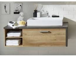 Waschbeckenunterschrank Bay Eiche Riviera Honig Und Grau Beton Design Waschtisch 1 Badezimmer Unterschrank Holz Badezimmer Unterschrank Waschbeckenunterschrank