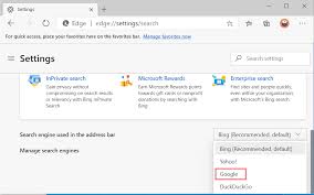 To change your default search engine in microsoft edge chromium, first copy+paste edge://settings/search into the address bar and hit enter. Make Google Default Search Engine With Microsoft Edge Website For Students