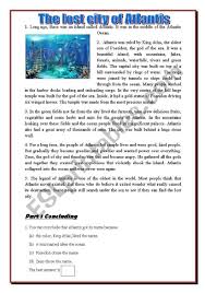 This Is A Reading Comprehension About Reading Comprehension Lost City Of Atlantis Reading Comprehension Passages