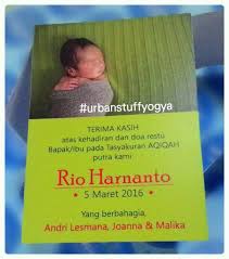 Ucapan terima kasih berikut telah kami rangkumkan sedemikian rupa pada artikel ini agar kalian dapat dengan mudah mengungkapkan rasa terima kasih kalian. Jual Aqiqah Kartu Ucapan Terima Kasih Utk Kelahiran Bayi Baby Born Akikah Di Lapak Urban Stuff Bukalapak