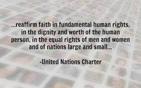 I spend every day up at the united nations where i have to interact with 192 other countries. United Nations Quote Reaffirm Faith In Fundamental Human Rights Thinkingmuse
