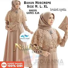 Baju gamis masih tetap menjadi tren dan pilihan utama para muslimah yang ingin tampil modis dan cantik di tahun ini. Gamis Brukat Nadine Combination Moscrepe Gamis Brokat Busui Bumil Muslimah Wearr Latest Shopee Singapore
