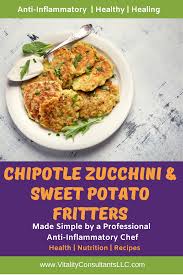 Chipotle Zucchini Sweet Potato Fritters Gluten Free Paleo Anti Inflammatory Recipe In 2020 Sweet Potato Fritters Delicious Vegetables Zucchini