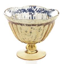Accent Decor Carraway Vase 5 5 X 11 Gold Mercury Glass Floral Container Mercury Glass Centerpiece