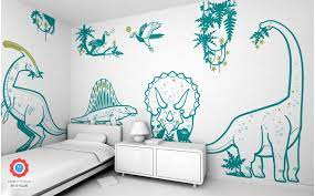 The install for this wallpaper was pretty seamless and easy just like the other. Dinosaur Wall Decals For Kid S Playroom Or Bedroom Dino Wall Stickers