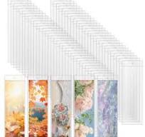 Amazon.com : SBYURE 100 PCS Clear Bookmark Sleeves, 7.5 x 2.5 Inch Blank  Bookmark Holder Large Clear Photo Booth Sleeves with Hole Book Marker Cover  ...