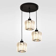 3 Light Crystal Multi Pendant Light Modern Kitchen Island Lighting Square Shape Clear Crystal Pendant Lighting Fixture For Dinning Room Living Room Kitchen Island Restaurant Walmart Com Walmart Com