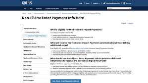 Irs Implements Easy To Use Tool For Non Tax Filers To Expedite Delivery Of Stimulus Checks Voice