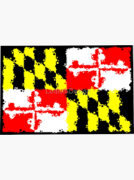Maryland Flag Graffiti Sticker By Ludlumdesign Redbubble Maryland Flag Graffiti Flag
