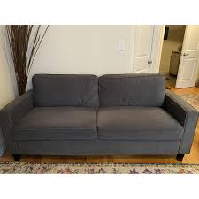 Awesome for a small space and looks very expensive. Wayfair Zipcode Sofa Aptdeco