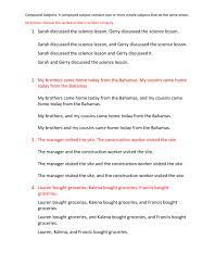 Maybe you would like to learn more about one of these? Compound Subjects And Compound Predicates Worksheet