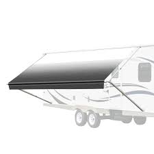 Black And White Striped Retractable Awning Aleko 16x8 Feet Retractable Rv Or Home Patio Canopy Awning White To Black Fade Color Read More Reviews Of The Product Patio Awning Patio Canopy Hotel Canopy