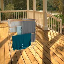 , the clothing rack is durable and bacteria resistant. Portable Bamboo Clothes Drying Rack Collapsible And Compact For Indoor Outdoor Use By Lavish Home Walmart Com Walmart Com
