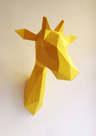 Today we will do a simple origami turtle. Trophee En Papier Girafe Jaune Animaux En Papier Artisanat Bricolage Papier Papier Diy