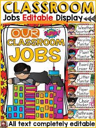 Superhero Theme Class Decor Editable Classroom Jobs Classroom Jobs Superhero Classroom Theme Superhero Theme