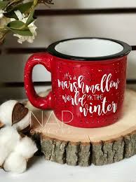It S A Marshmallow World In The Winter Winter Coffee Mugs Warm And Toasty Cozy Coffee Cute Custom Mug Coffee Lover Gift In 2021 Christmas Mugs Christmas Coffee Mugs