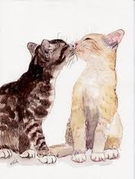 Acuarela Kiss Buscar Con Google Gato De Acuarela Pintura De Gato Dibujos De Animales