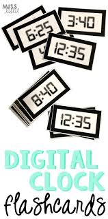Digital Clock Flashcards 5 Minute Interval Telling Time Practice Flashcards Digital Clocks