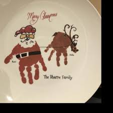 Cookies And Milk For Santa Footprint Reindeer Plate And Mug Etsy Baby Footprint Art Footprint Art Footprint Wall Art