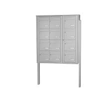 Boite Aux Lettres Collective Exterieur Leabox Com 3x4 Acier Gris Clair Brillant Gris Clair Boite Aux Lettres Claire S