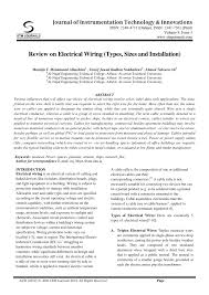 ¾electrocution due to electrical shock ¾electrical shock ¾burns. Pdf Review On Electrical Wiring Types Sizes And Installation