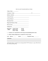2022 truck rental and lease form fillable printable pdf forms handypdf