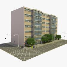 European City Block 9 3d Model Ad City European Model Block City Block Graphic Design Portfolio Print City Model