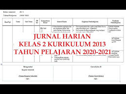 Check spelling or type a new query. Jurnal Harian Kelas 2 Semester 1 Tahun Pelajaran 2020 2021 Youtube