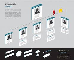 Organization Chart Infographics With Tree Diagram Flow