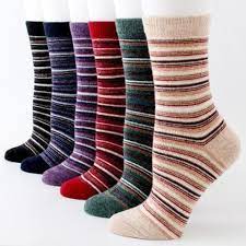 Winter New Thick Wool Socks Womwn Soft Horizontal Stripes Comfortable Wool Women S Socks Thick Wool Socks Socks Women Women S Socks Hosiery