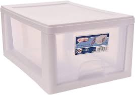 The sterilite 5 drawer wide tower offers a practical and versatile storage solution for any room of the home. Amazon Com Sterilite 20518006pk2 Sackable Storage Drawer Pack Of 2 Home Kitchen