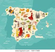 It includes the barcelona subway and its 15 lines; Spain Map Vector Vector Photo Free Trial Bigstock