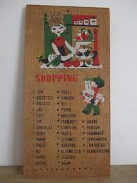 Vintage French Grocery List Shopping 1970s Wooden Wood Note Holder Bloc Notes Antique Home Decor R In 2020 French Vintage Note Holders Retro Home Decor