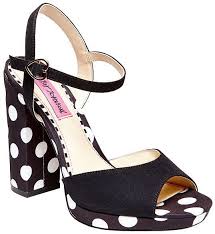 Black And White Polka Dot Heels Betsey Johnson Isla Black And White Sandals Polka Dot Heels Heels