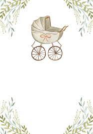 Watercolor Stroller Baby Shower Invitation Template Greetings Island Baby Shower Invitation Templates Baby Boy Cards Baby Shower Background